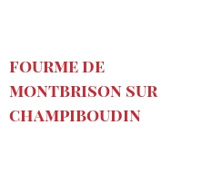 Recipe Fourme de Montbrison sur Champiboudin